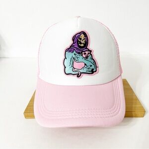 Skeletor Hugging Kitty Custom Trucker Hat